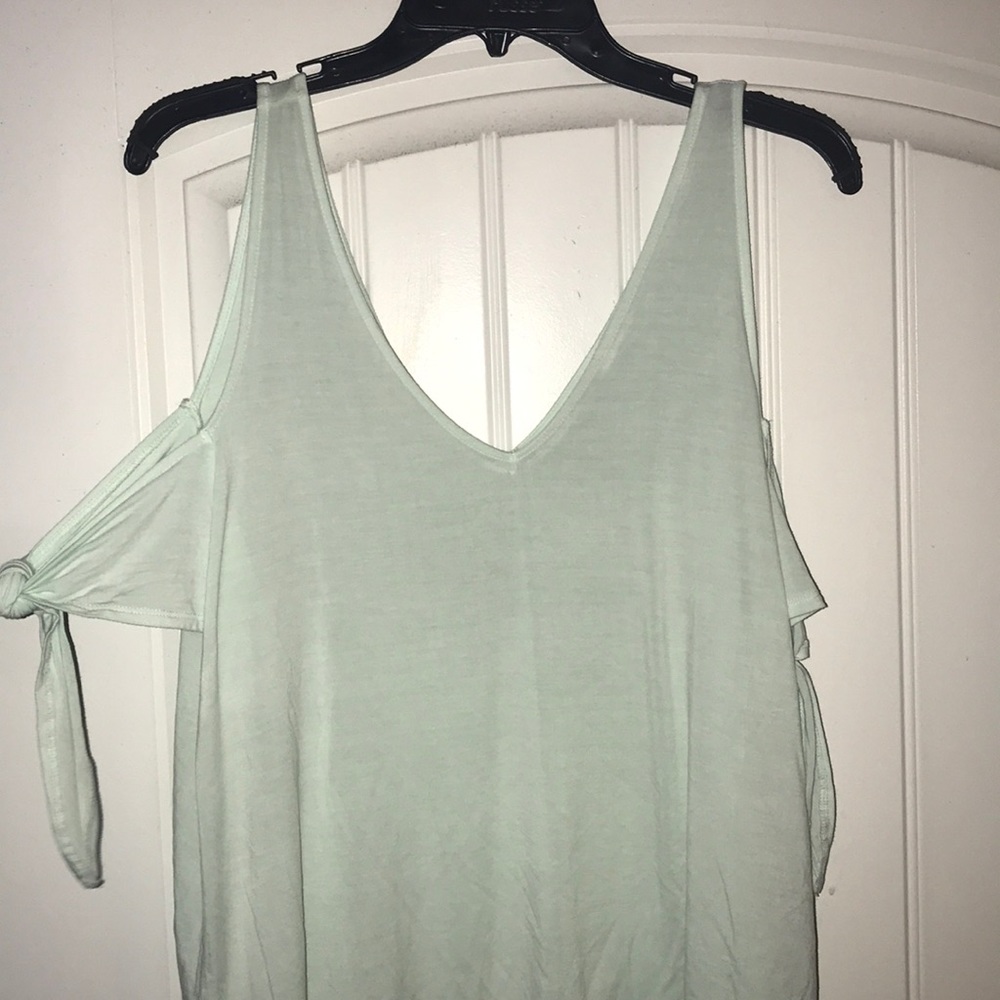 American Eagle Off the shoulder Light Blue Shirt